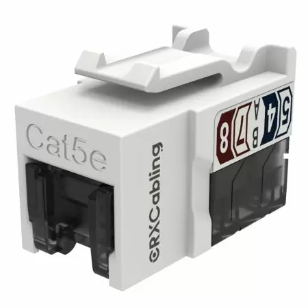 Soket Keystone RJ45 UTP Cat.5E Slim Dengan Penutup. - Cat.5E UTP RJ45 Soket Dinding Dengan Penutup.