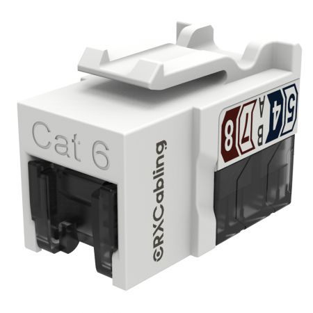 Conector Keystone UTP Cat.6 Punch Down 110 delgado con obturador.