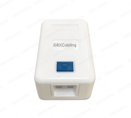 Unloaded Surface Boxes 1 Port in White Color - CRXCabling 1 Port Sufrace Mount Box