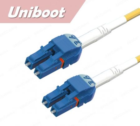 Cable de parcheo de fibra dúplex Uniboot LC a LC en modo simple - Cable de parcheo de fibra dúplex Uniboot LC a LC en modo simple