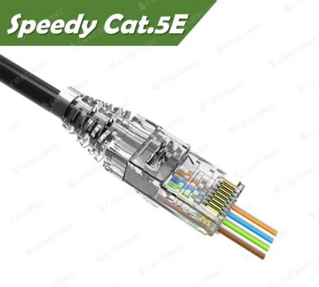 Penyambung RJ45 Pass Through UTP Cat.5E Speedy yang Tersenarai UL - Penyambung RJ45 Pass Through UTP Cat.5E Speedy yang Tersenarai UL