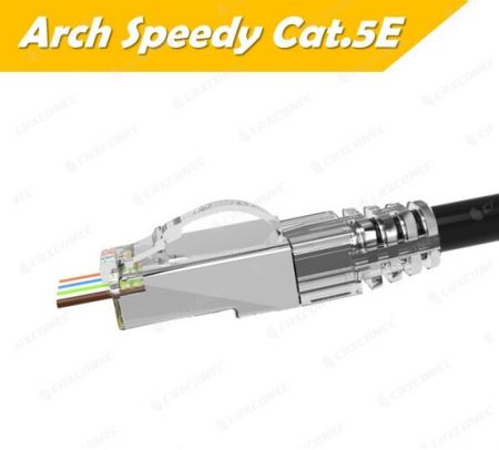 Penyambung RJ45 Pass Through STP Cat.5E Speedy Arch yang Tersenarai UL - Penyambung RJ45 Pass Through STP Cat.5E Speedy Arch yang Tersenarai UL