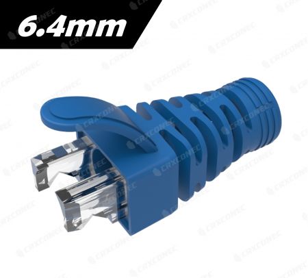 Buckle RJ45 Boots in Blue Color 6.4mm - Blue Buckle RJ45 Boots 6.4mm