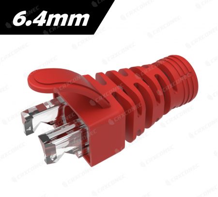 Buckle RJ45 Boots in Red Color 6.4mm - Red Buckle RJ45 Boots 6.4mm
