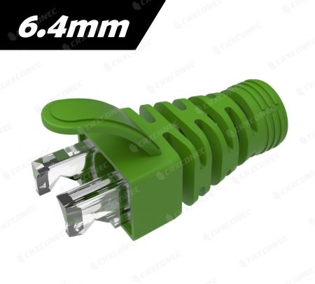 Buckle RJ45 Boots in Green Color 6.4mm - Green Buckle RJ45 Boots 6.4mm
