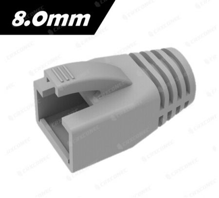 Boot RJ45 PVC Universal Berwarna Kelabu 8.0mm - Boot Strain Relief RJ45 Berwarna Kelabu 8.0mm