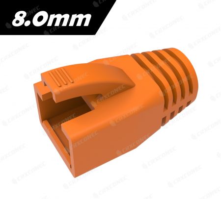 بوت های RJ45 یونیورسال PVC در رنگ نارنجی 8.0 میلیمتر - بوت های ضد تنش RJ45 نارنجی 8.0 میلیمتر