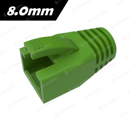 Yeşil Renkli Universal PVC RJ45 Botlar 8.0mm - Yeşil RJ45 Gerilim Giderici Botlar 8.0mm