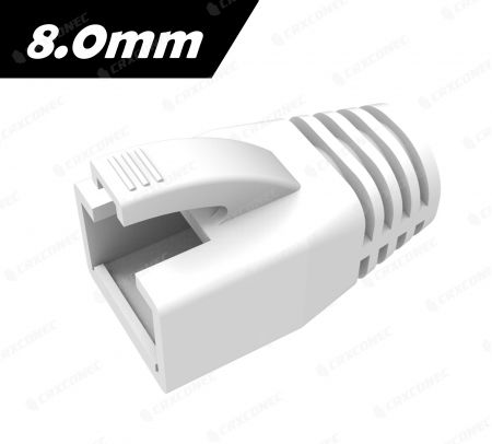 Universal PVC RJ45 Boots in White Color 8.0mm