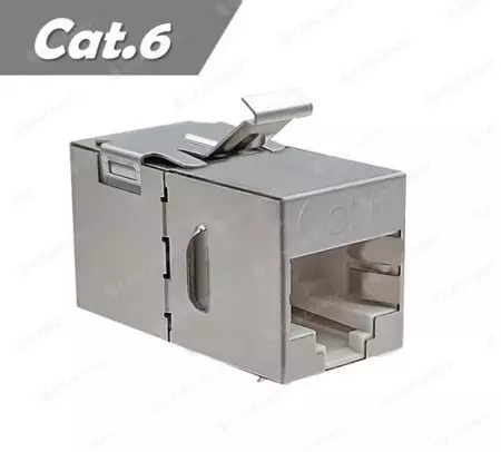 Pengganding RJ45 STP Cat.6 180 Darjah Tersenarai UL - Pengganding RJ45 STP Cat.6 180 Darjah Tersenarai UL