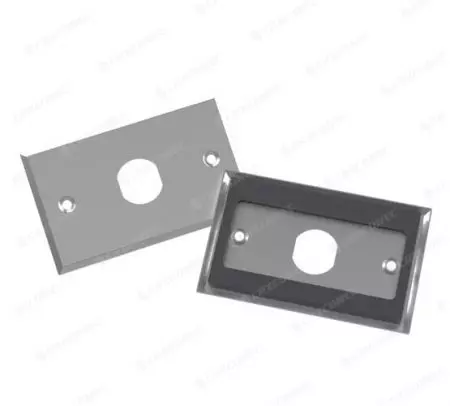 Placa de pared industrial impermeable clasificada IP44 1 puerto - Placa frontal industrial impermeable clasificada IP44 1 puerto.