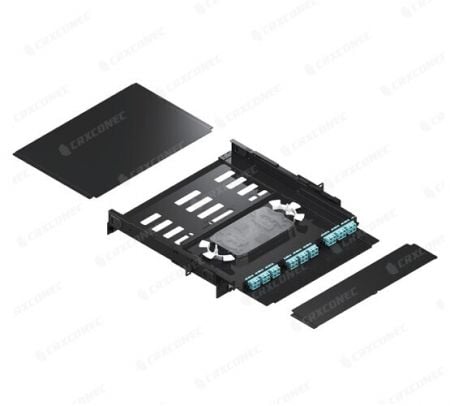 1U 랙 마운트 양방향 슬라이딩 LGX 광섬유 패치 패널 - 랙 마운트 LGX 광섬유 패치 패널.