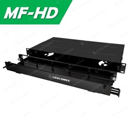 MF HD 전면 슬라이딩 ODF 광섬유 패치 패널 5 슬롯, 도어 커버 전면 지지 막대 포함 - 고밀도 ODF 패널