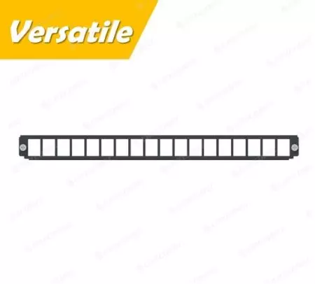 Placa frontal del panel de fibra MF LIU de 18 puertos para adaptador LC Cuádruple (144C) - Panel de adaptadores de fibra de 18 puertos