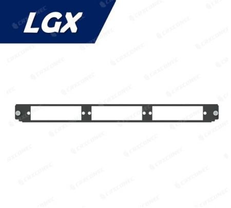 MF LIU Fiber Panel Ön Plakası LGX Tipi, 3 Yuva - LGX Fiber Patch Panel Ön Plakası
