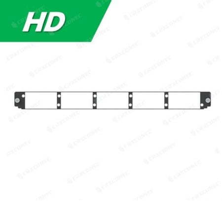 Panel Frontal de Fibra MF LIU Tipo HD, 5 Ranuras - Panel Frontal de Fibra de Alta Densidad