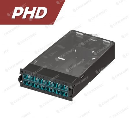 کاست فریم توزیع فیبر نوری پلاستیکی PHD OM3 24C (12 شاترد LC دوپلکس)، آبی - کاست اتصال OM3 24C ODF