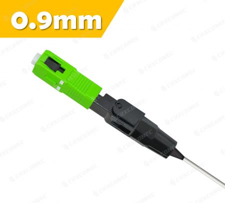 SC APC Fiber Optic Fast Connector for 0.9mm fiber cable - CRXCabling SC UPCSC APC fiber optic fast connector
