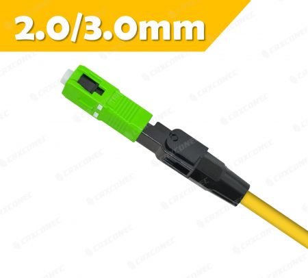 Conector rápido SC APC para cable de fibra de 2.0/3.0mm - CRXCabling Conector rápido SC APC