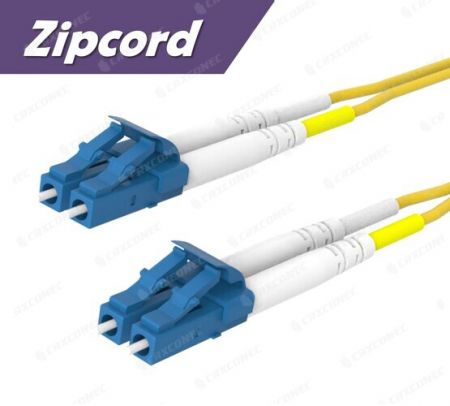 Tek Modlu UPC Zipcord FO Yama Kablosu Zipcord 2M PVC OFNP Kılıfında - SM LC UPC Zipcord Patch Kablosu