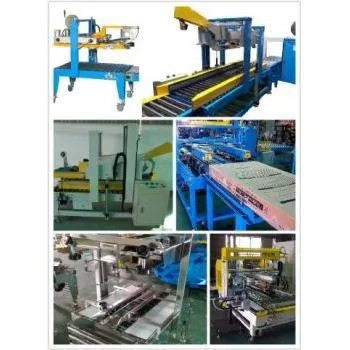 A collage of various carton sealer and erector machines, showcasing different models for industrial packaging.
