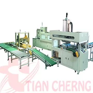 Carton Loading Packing System - A complete view of the Full Auto Carton Loading Packing System, an integrated packaging solution by Tian Cherng.