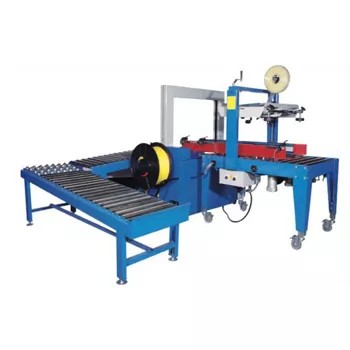 Carton Sealing and Strapping System - Front view of the TC-1786 Full Auto Carton Sealing and Strapping System, an integrated packaging machine for industrial use.