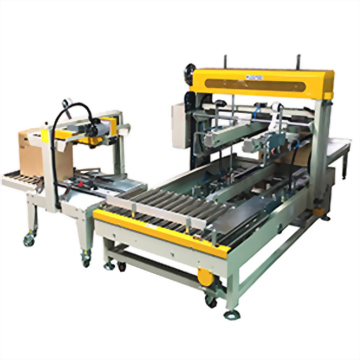 H-Type Sealing and Strapping System - Fully integrated H-Type automatic carton edge sealing and strapping system, showcasing the conveyor and sealing heads.