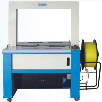 Strapping Machine - Front view of the TC-8560A fully automatic strapping machine, a durable industrial packaging solution from Taiwan.
