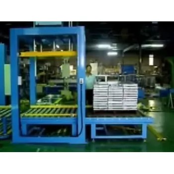 Press Wrapping System - Tian Cherng's industrial Press Wrapping System, an automated solution for secure pallet packaging and load stabilization.