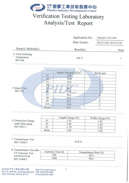 ISO Test Report (No. 104A011-J313109) Page 3