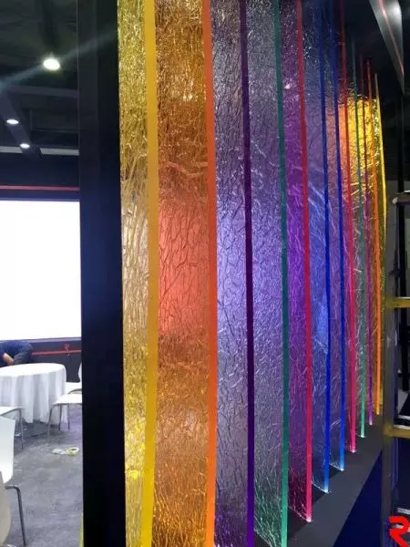 Colored Water Rippled Acrylic Sheet.