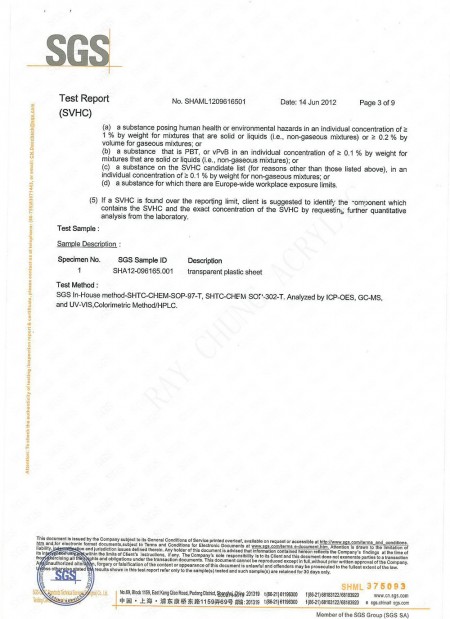 REACH TEST REPORT Page 3