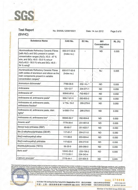 REACH TEST REPORT Page 5