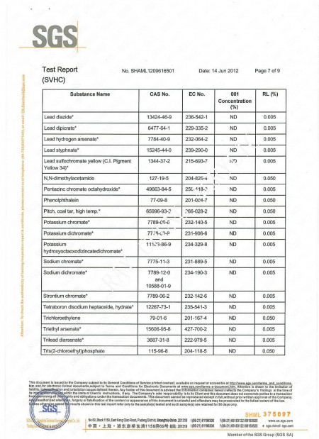 REACH TEST REPORT Page 7